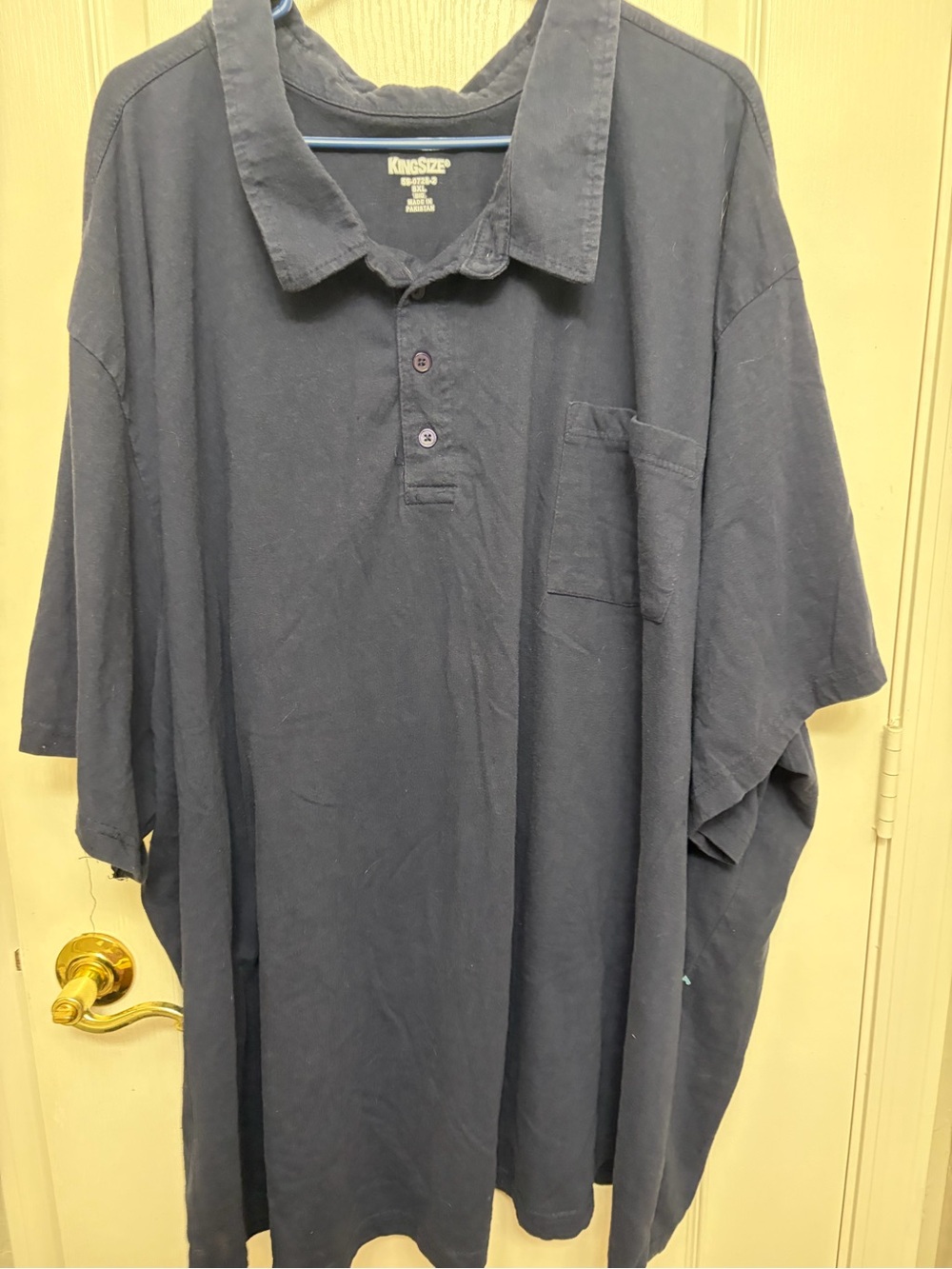 Men's Navy Blue Polo Shirt. Size 8XL